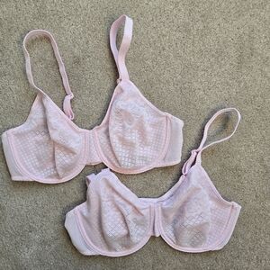 Wacoal 857210 Visual Effects Minimizer Underwire Bra - Pink 38D x2